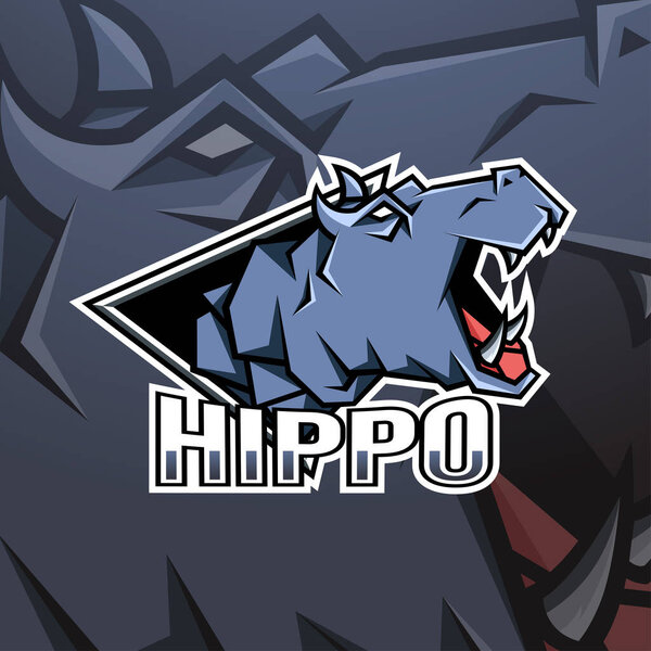 Hippopotamus mascot logo, Vector illustration eps.10 — Stock Illustration Hippopotamus Mascot Logo Vector Illustration Eps — Stock Vector