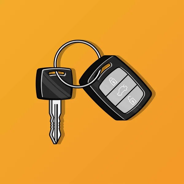 Car Key Remote Control Vector Illustration — Stock Vector