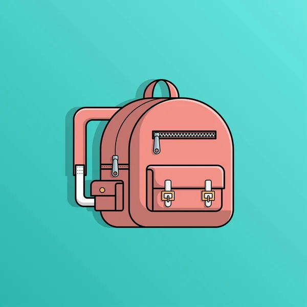 Mochila Mujeres Lindas Ilustración Vectores Eps — Vector de stock