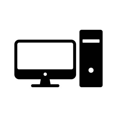 Bilgisayar masaüstü vektör simgesi, Vektör illüstrasyonu.10