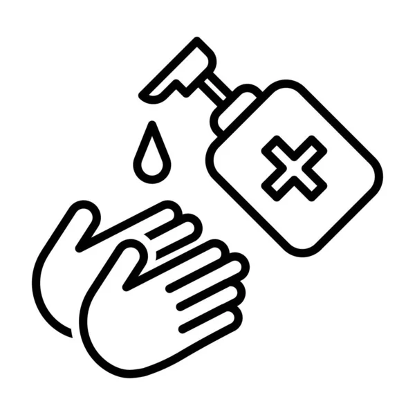 Hand Wash Flat Vector Icon Clean Hands Flat Vector Icon — Stock Vector