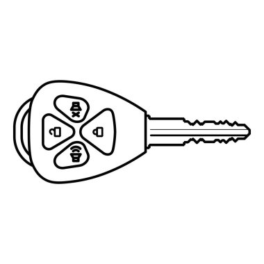 Otomobil anahtarı simgesi, Basit anahtar tasarımı, Taslak biçim simgesi