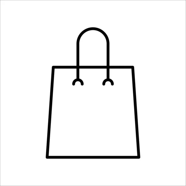 Vettore Sacchetto Carta Icona Shoping Bag — Vettoriale Stock