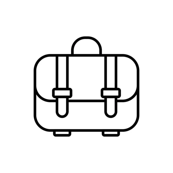 Suitcase Lines Vector Iconen Witte Achtergrond — Stockvector