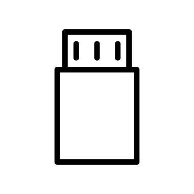 USB simge vektör tasarımı, satır simgesi illüstrasyonu