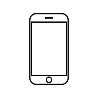 Akıllı telefon tasarım simgelerinin vektör satırı, telefon sembolleri