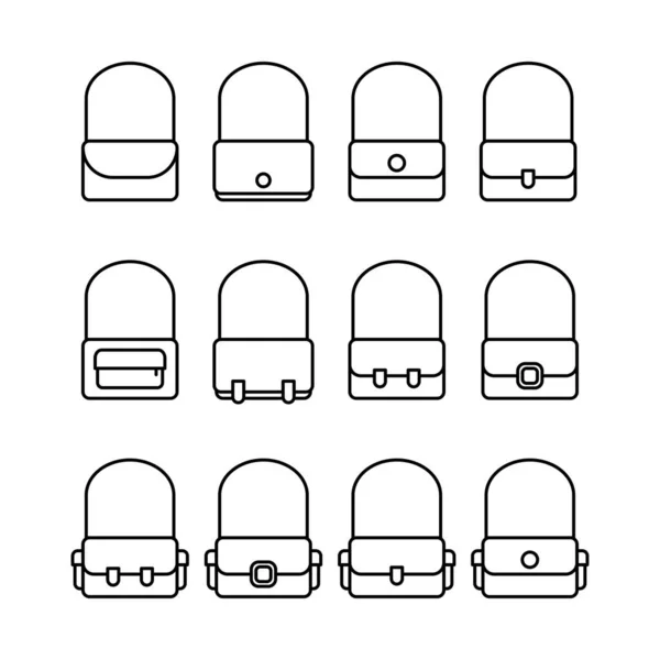 Sling Bag Icona Collezione Vettoriale Illustrazione — Vettoriale Stock