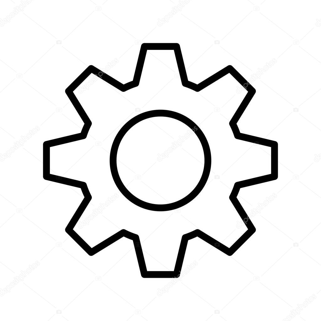 Setting icon vector design, Tools, Cog, Gear, Line style for graphic design, logos. Web sites, social media, UI, mobile app