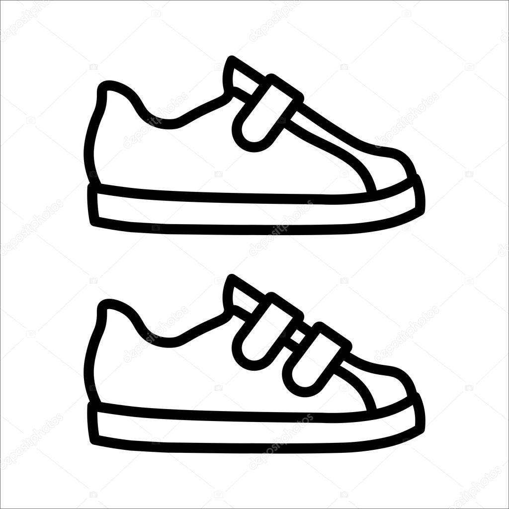 Line kids shoes icon vector illuatration
