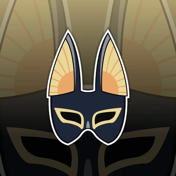 Anubis Máscara Logo Mascota Vector Ilustración Eps — Archivo Imágenes Vectoriales