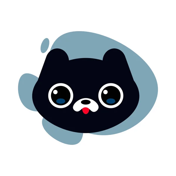 Cute Cat Flat Design Funny Cat Illustration — Stock Vector