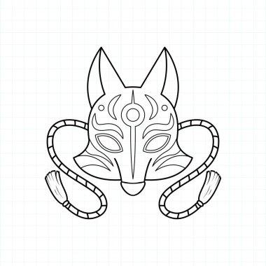 Kitsune Mask free vector eps, cdr, ai, svg vector illustration graphic art