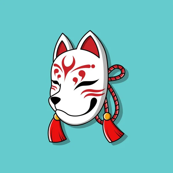 Maschera Kitsune Giapponese Illustrazione Vettoriale Eps Illustrazioni Stock Royalty Free