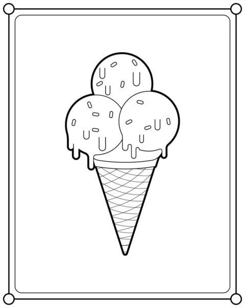 desenhos para colorir para crianças de sorvete 9016328 Vetor no Vecteezy