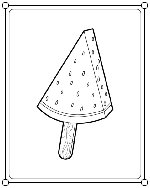 아이들의 페이지 삽화에 아이스크림 — 스톡 벡터