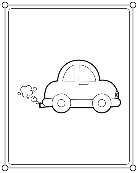 Симпатичний Автомобіль Підходить Дитячої Розмальовки Сторінки Векторні Ілюстрації — стоковий вектор