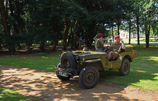 Silsoe Bedfordshire Angleterre Août 2021 Jeep Seconde Guerre Mondiale Avec — Photo