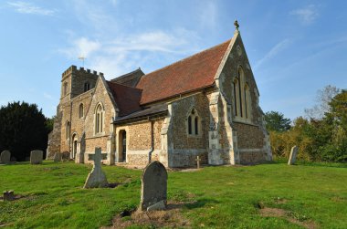 St. Deny Kilisesi, Little Barford, Bedfordshire Gün Işığı Altında