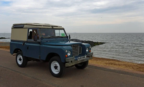 Felixstowe Suffolk England May 2022 Classic Blue Land Rover Being — Photo