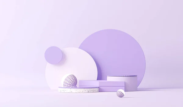 Asgari sahne ve soyut arkaplan ya da doku. Pastel mor, menekşe rengi sahne. Sosyal medya afişleri, tanıtım, kozmetik ürün şovu, modern web sitesinde moda için sahne.