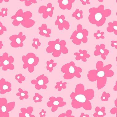 Çiçeksiz taşıyıcı desen, pembe çiçekli bahar arkaplanı.