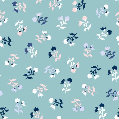 Çiçeksiz taşıyıcı desen, narin çiçeklerle bahar arkaplanı.