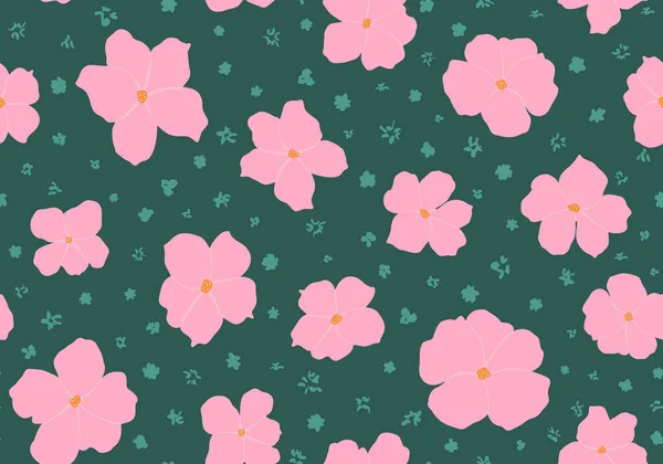 Motif Floral Vectoriel Sans Couture Fond Printemps Avec Des Fleurs — Image vectorielle