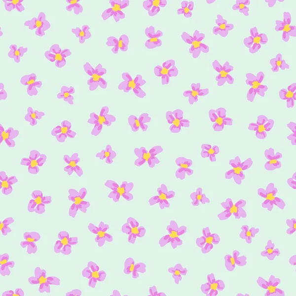 Padrão Sem Costura Floral Vetor Fundo Mola Com Flores Rosa — Vetor de Stock