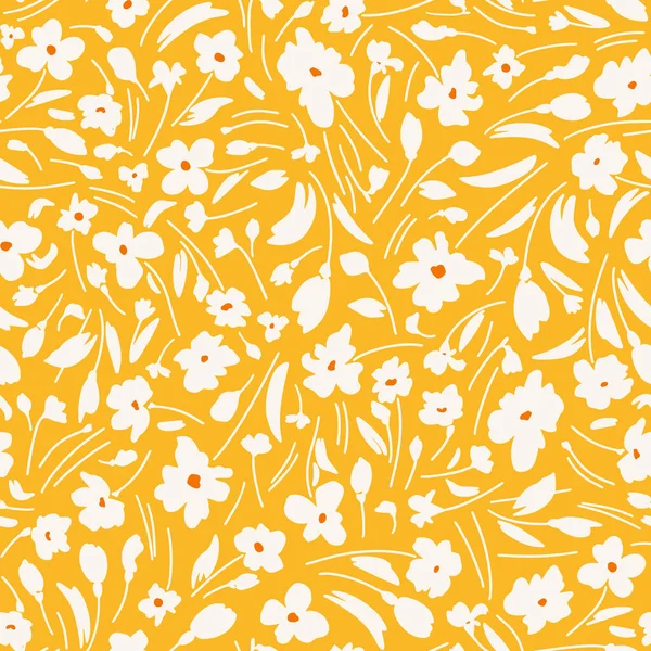 Çiçek motifli kusursuz desen. El çizimi çiçekler.