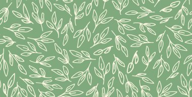 Yapraklı kusursuz desen. vektör illüstrasyonu