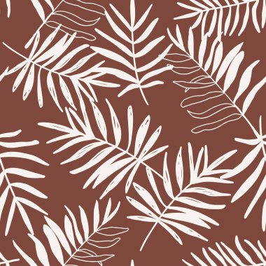 Tropikal yapraklar pürüzsüz. vektör illüstrasyonu