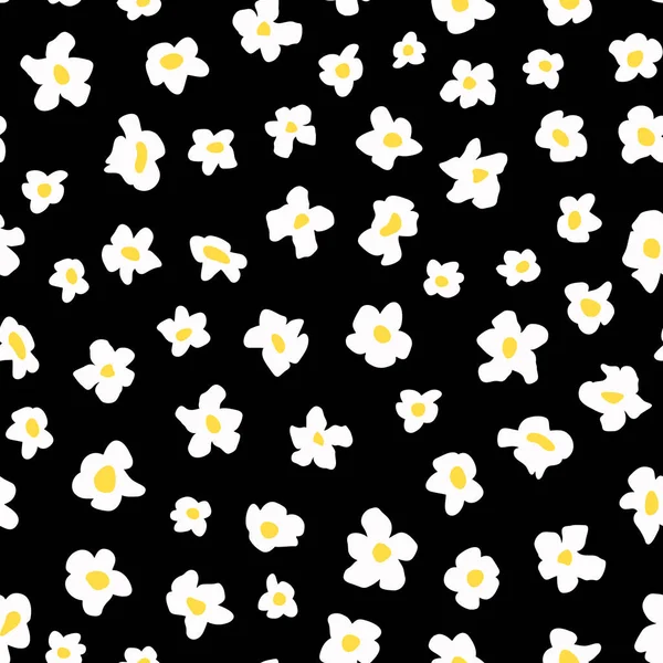 Απρόσκοπτη Μοτίβο Λουλούδια Διανυσματική Απεικόνιση — Διανυσματικό Αρχείο