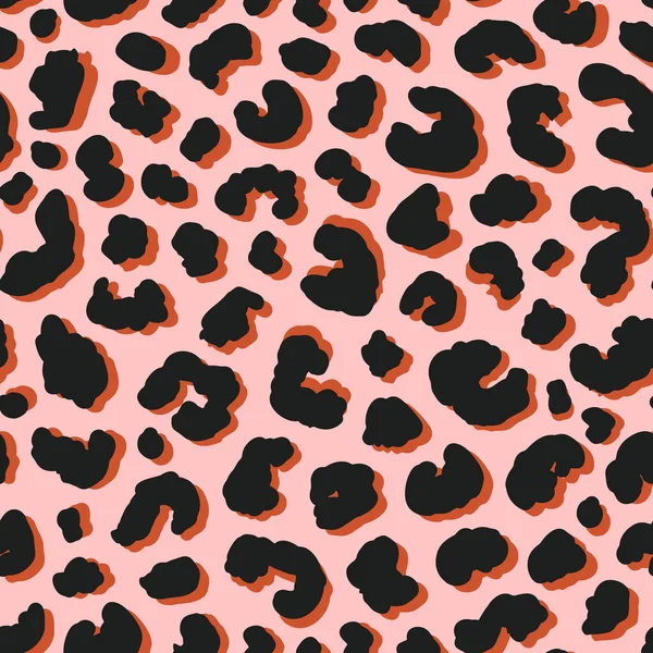 Leopardenmuster Nahtloser Hintergrund Vektorillustration Stockillustration