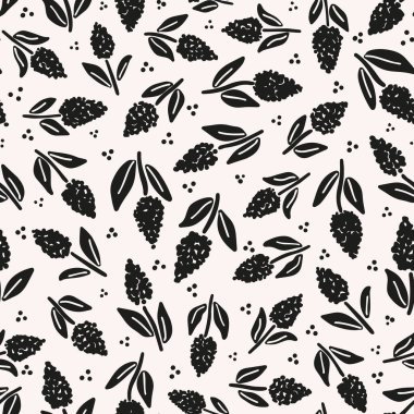 Çiçekli kusursuz desen, vektör illüstrasyonu