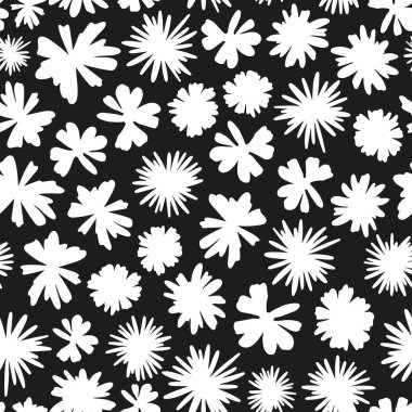 Çiçekli kusursuz desen, vektör illüstrasyonu