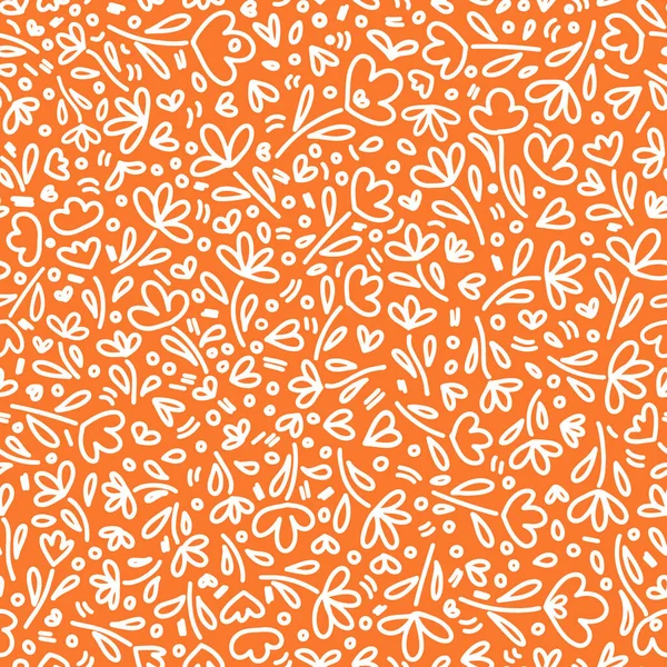 Nahtloses Muster Mit Handgezeichneten Blumen Vektorillustration lizenzfreie Stockvektoren