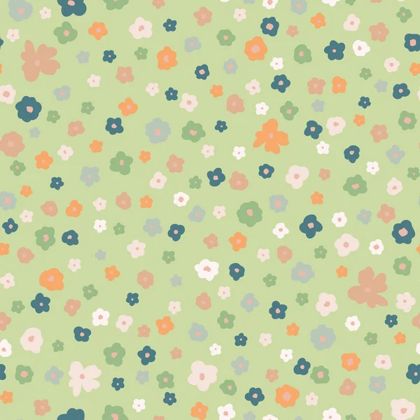 Seamless Pattern Flowers — Stock Vector