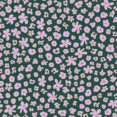 Çiçekli kusursuz desen, vektör illüstrasyonu