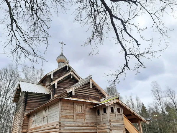 Chiesa Legno Nel Museo Vitoslavlitsa — Foto Stock