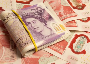 İngiliz sterlini yakın plan fotoğraf, nakit.