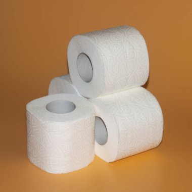 white toilet paper roll, 100% cellulose