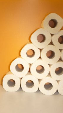 white toilet paper roll, 100% cellulose