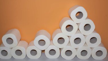 white toilet paper roll, 100% cellulose