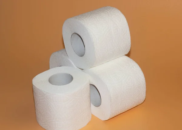 White Toilet Paper Roll 100 Cellulose — Stockfoto