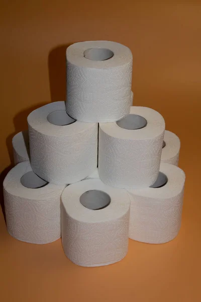 White Toilet Paper Roll 100 Cellulose — Stockfoto