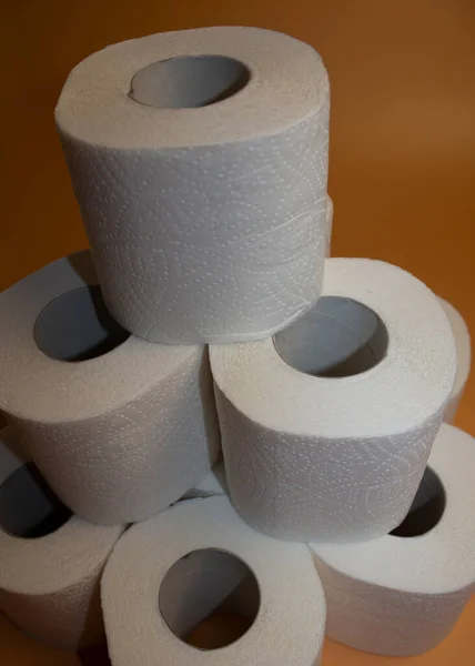 White Toilet Paper Roll 100 Cellulose — Stockfoto