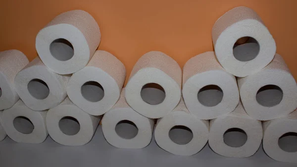 White Toilet Paper Roll 100 Cellulose — Stockfoto