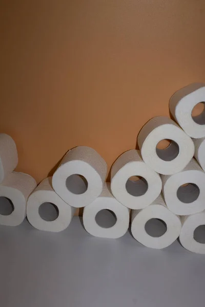 White Toilet Paper Roll 100 Cellulose — Stockfoto