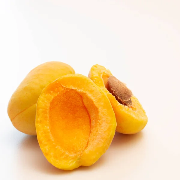 Apricot Pineapple Variety White Background — Stock Photo, Image