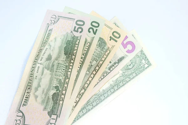 Banconote Diversi Tagli Contante Dolor — Foto Stock